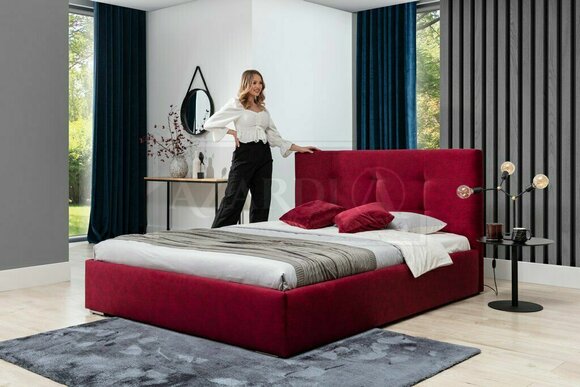 Polsterbett Betten Bett Polster Designer Hotel Doppel Luxus Design 180x200