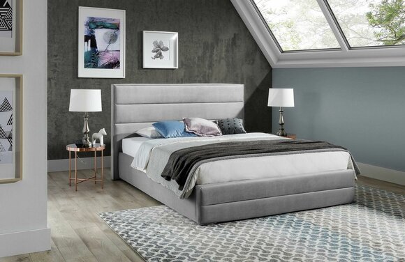 Designer Bett Textil Leder Hotel Metall Betten Doppel Schlaf Zimmer Bettgestell