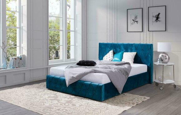 Klassisches Samt Velvet Doppel Design Bett Luxus Design Betten Doppel
