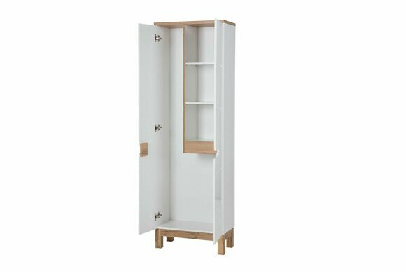 Badschrank Hochschrank Schrank Aufbewahrung Dekorative Badezimmer Weiß Bad