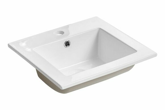 Keramik Waschtisch Waschbecken Aufsatzwaschtisch Weiß Einbau