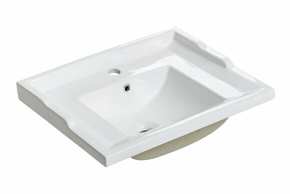 Keramik Waschtisch Waschbecken Modern Dekorative Aufsatzwaschtisch Weiß