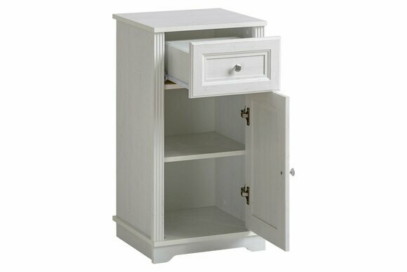 Badmöbel Unterschrank Badschrank weiß 81cm Schrank