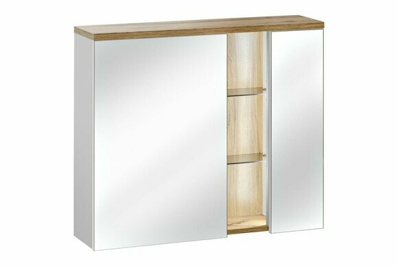 Spiegelschrank Wandschrank Badezimmerschrank mit Spiegel 80 cm LED