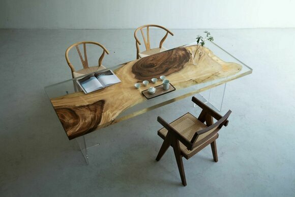 Epoxidharz Esstisch River Tisch Massiv Tische 200x90 Flusstisch Neu