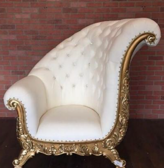 Thron Sessel Königlicher Polster Stühle Chesterfield Samt 1 Sitzer Antik Stil