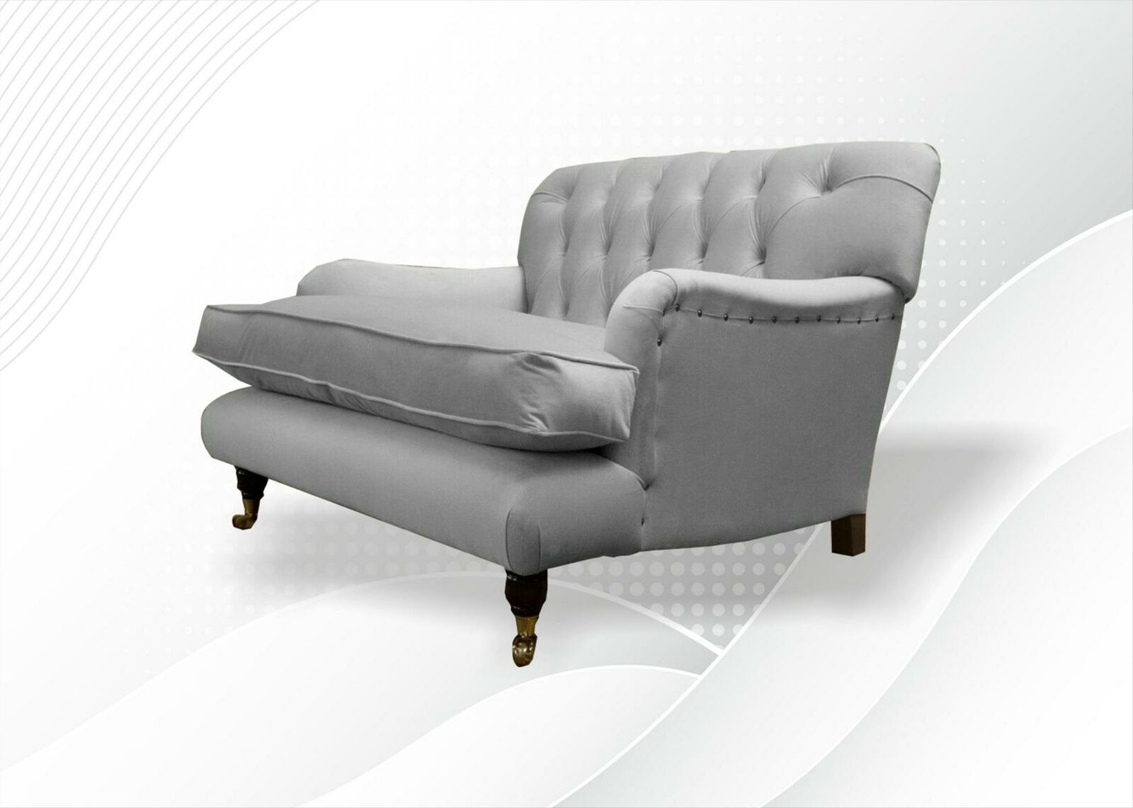 Chesterfield Sessel Fernseh Design Polster Sofa Couch Chesterfield Textil Neu