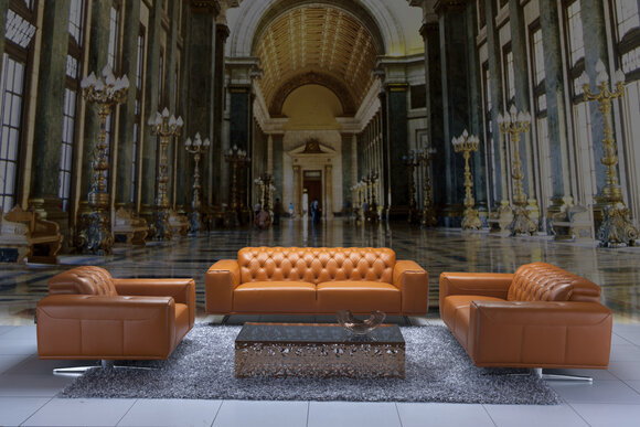 Chesterfield Sofagarnitur Set Braune Couchen Ledersofa Sofa Couch Klassische