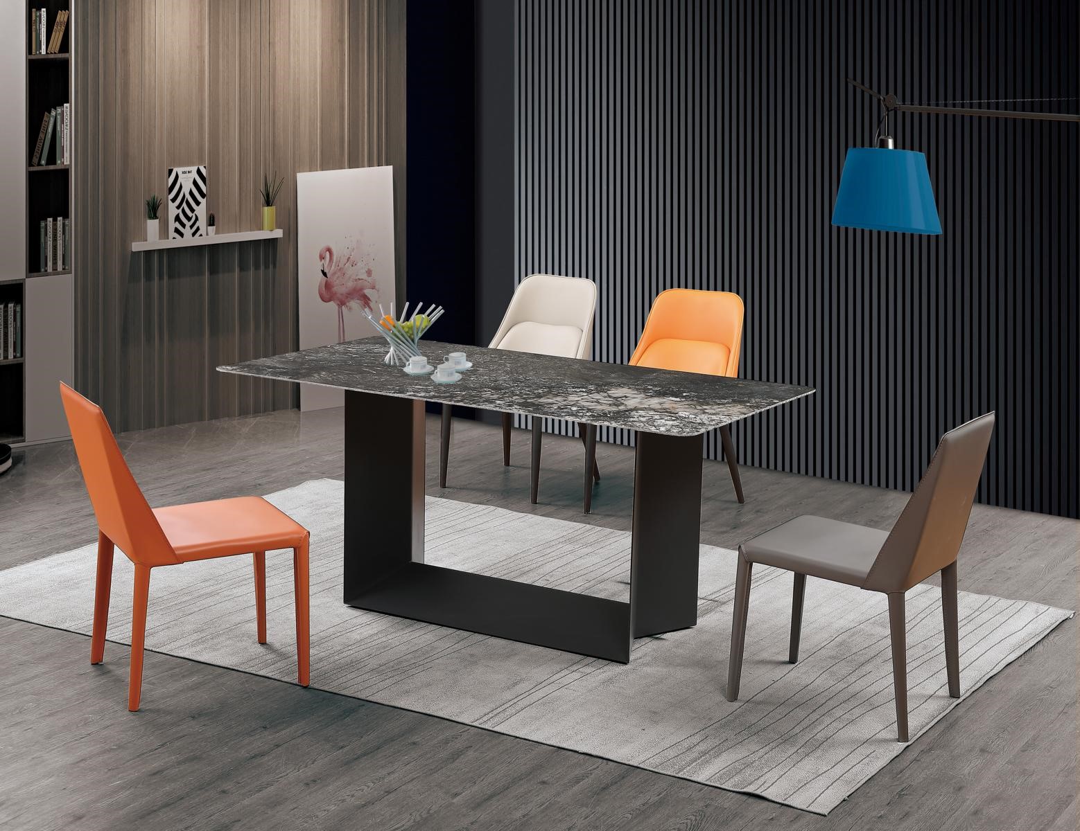 Hochwertiger Tisch Luxus Tische Esszimmer Möbel Säulen Fuß Marmor