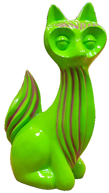 Abstrakte Figur Fuchs Figuren Abstrakt Statuen designer Loft bunte Skulpturen