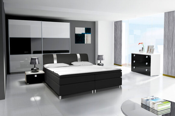 Design Schlafzimmer Moderne Garnituren Komplett Schrank Bett Kommode Nachttisch