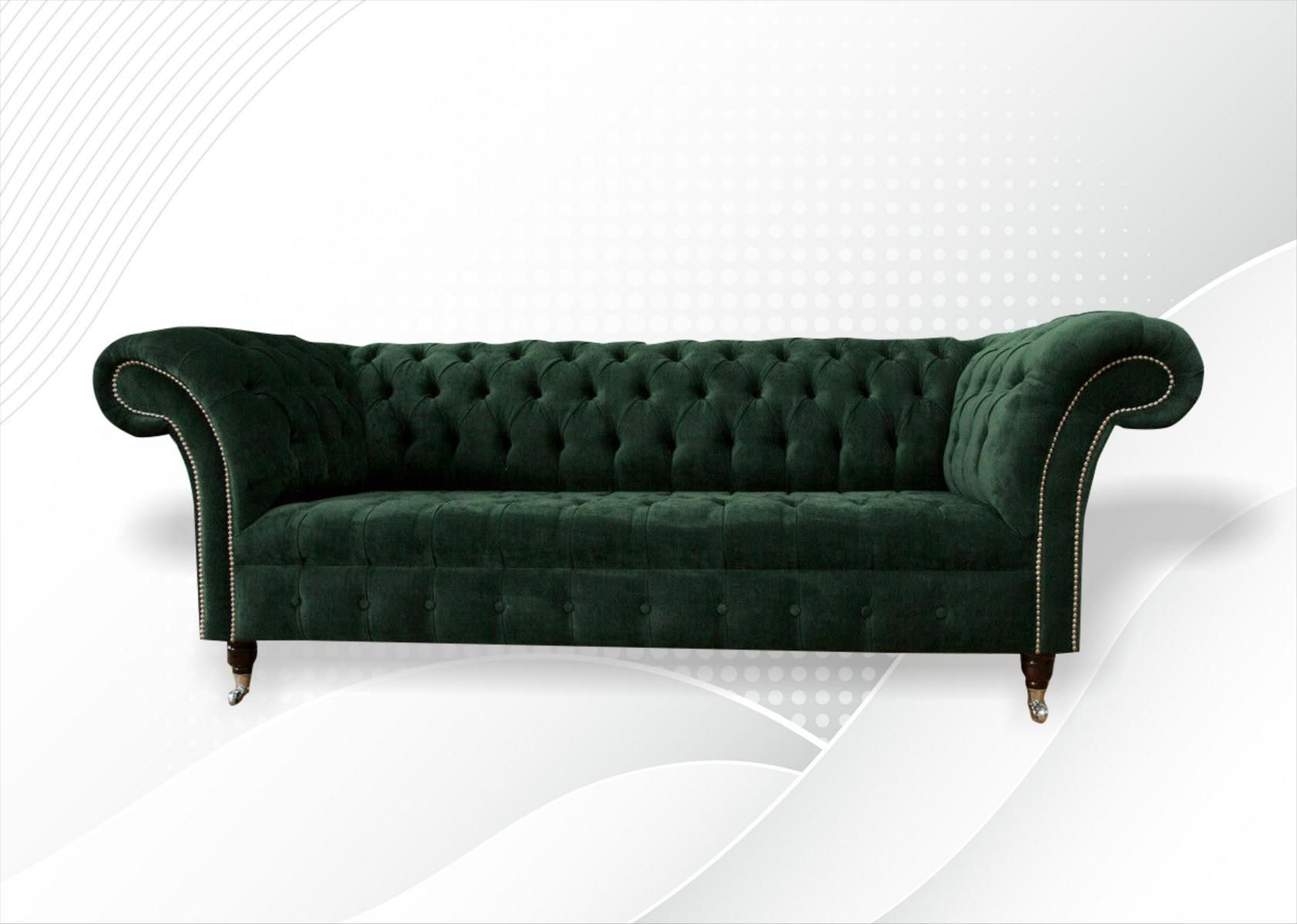 Chesterfield Grün Dreisitzer Sofa Design Couchen Polster Sofas Couch