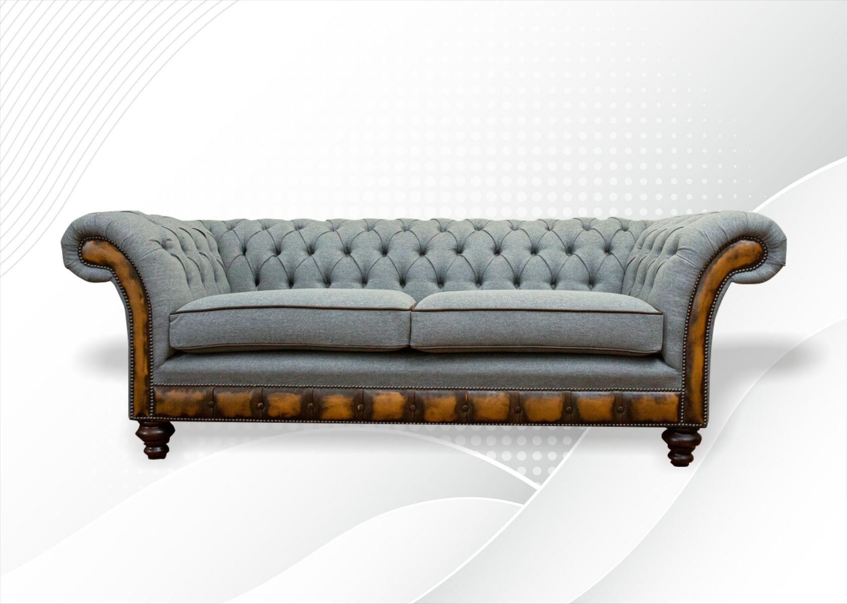 Grau Chesterfield Modern Luxus Grau Sofa Wohnzimmer Design Couchen
