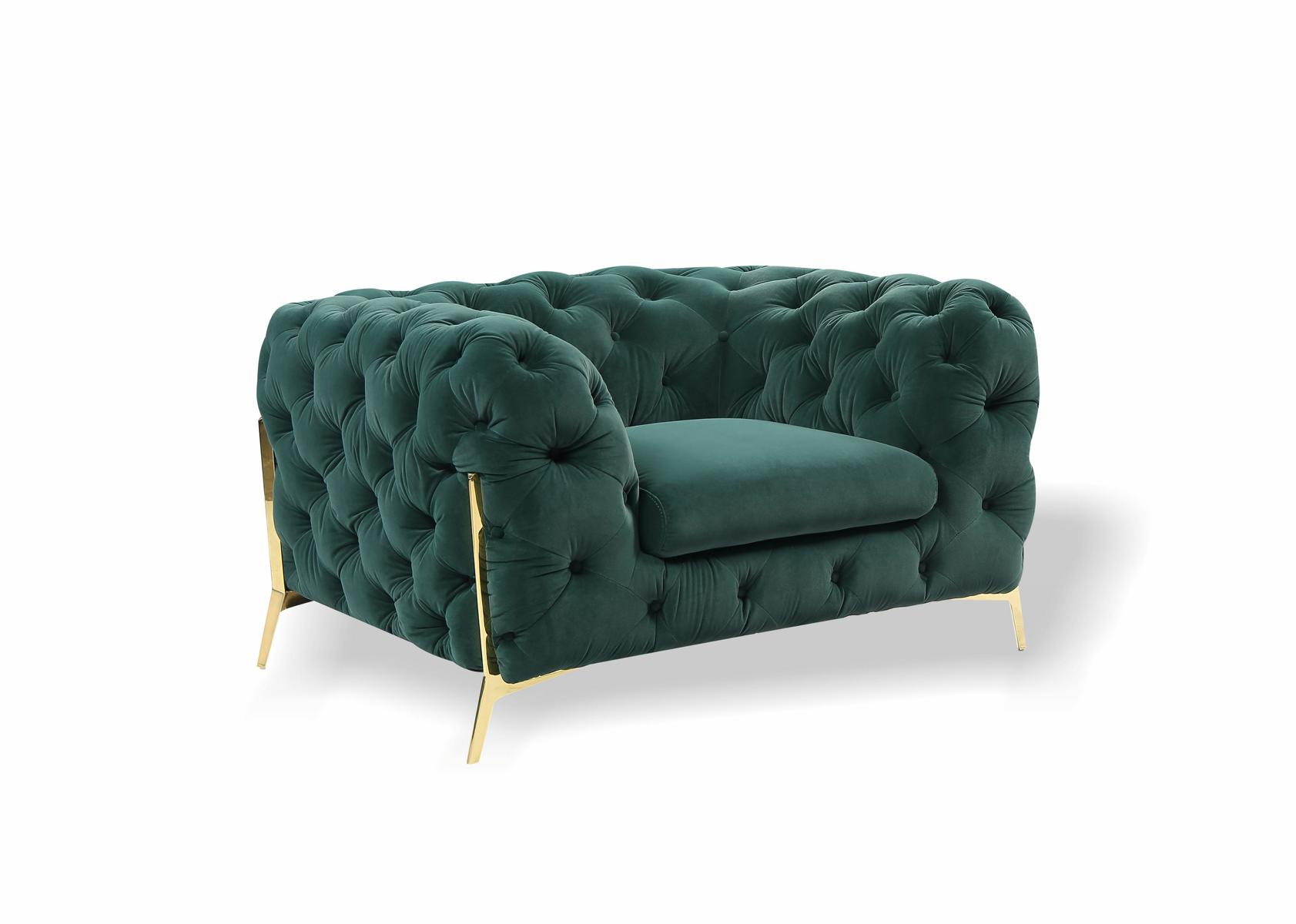 Chesterfield Ohrensessel Sessel 1 Sitzer Sofa Couch Polster Couchen Textil Neu