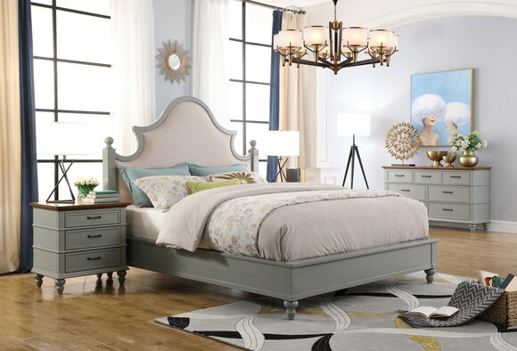 Design Luxus Schlafzimmer Set Bett 2x Nachttische Kommode Garnitur Betten Hotel