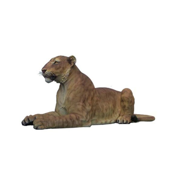 Dekoration Garten Figuren Tier Statue Skulptur Löwin Deko Statuen Figur 70x170cm