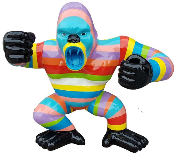 Abstrakte Figur Statue Gartenfiguren Gorilla Dekoration Statuen Skulpturen Neu
