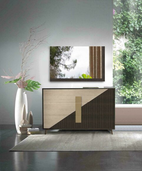 Design Kommode Kommoden Holz Anrichte Moderne Deko Sideboard Hoch Schrank