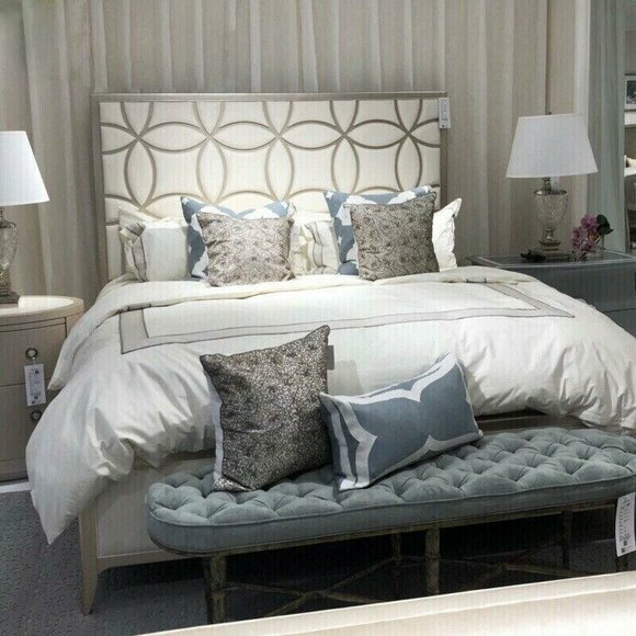 Bett Klassisch Polsterbett Luxus Doppel Schlafzimmer Holz Textil Betten 180x200