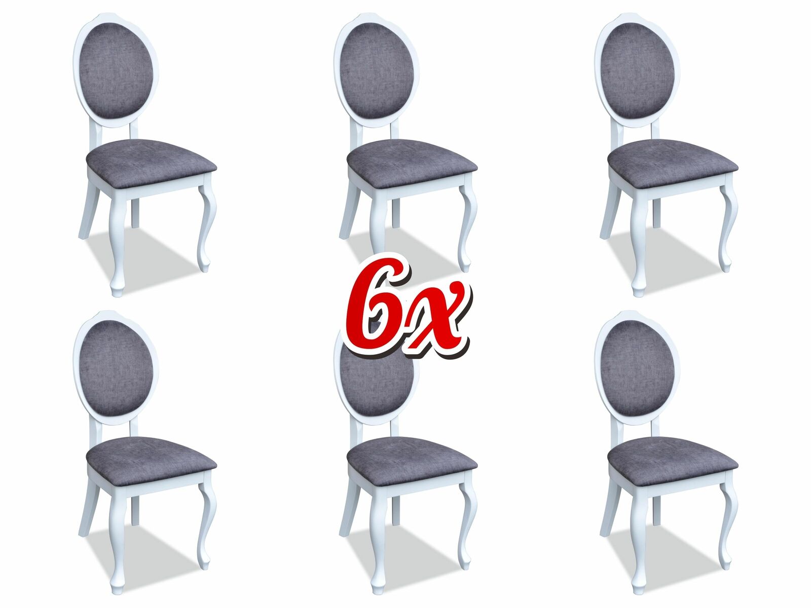 Esszimmer Stuhl Set Garnitur Lehn Stühle Komplett Gruppe Wohnzimmer 6x Stück Neu