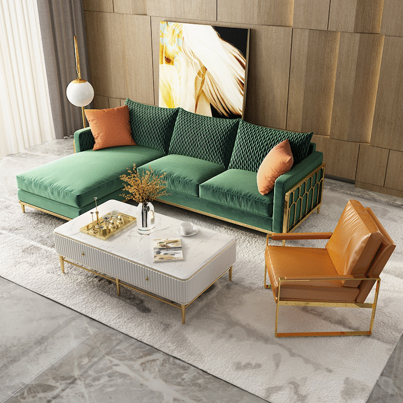L shape steel sofa hotsell