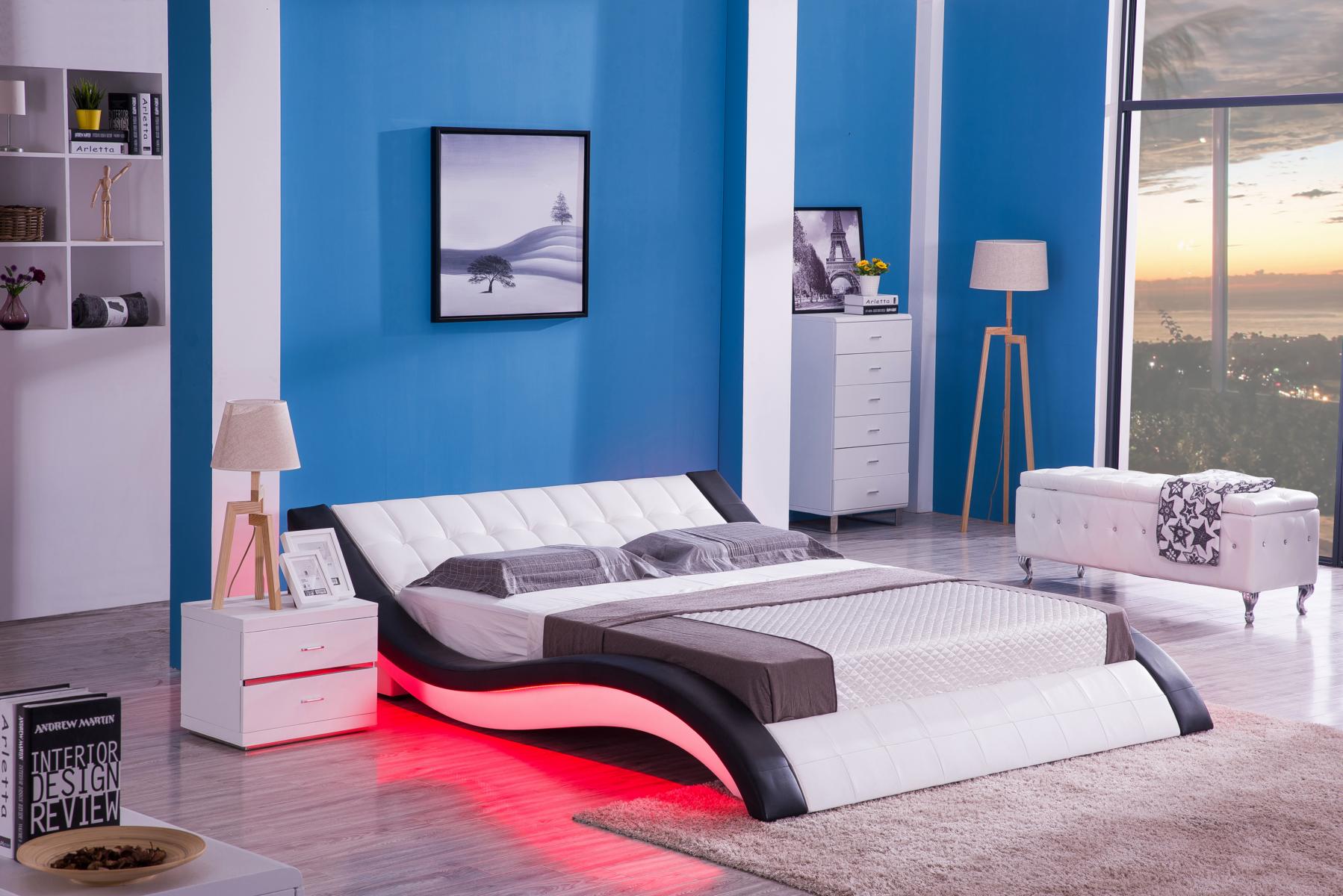 Bett Design Digital Sound USB Betten Luxus Schlafzimmer Möbel Leder