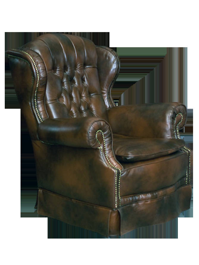 Chesterfield Sessel Ohrensessel Fernsehsessel Couch Relax Leder Sofa Braun