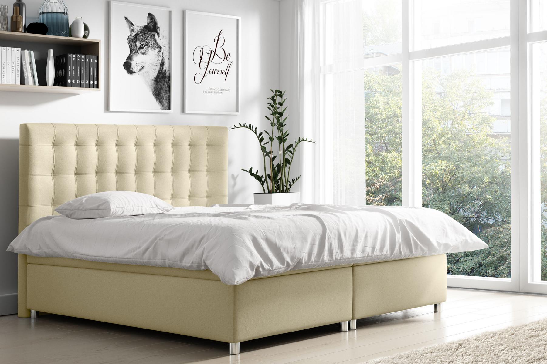 Bettkasten Polsterbett Boxspringbett Design Doppel Hotel Modern Bett 160x200 Neu