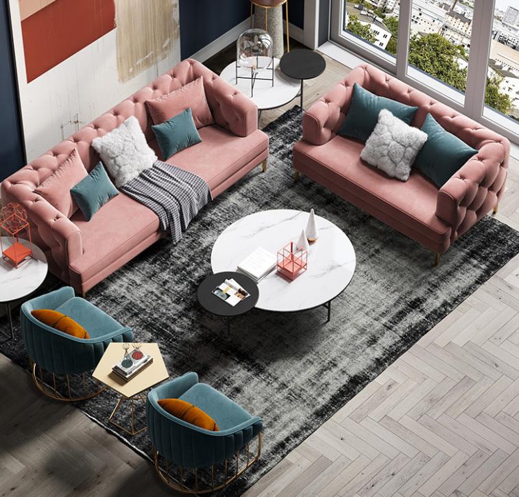Wohnlandschaft Design Couch Lounge Sofas Textil Sofagarnitur 3+2 Sitzer Set Samt