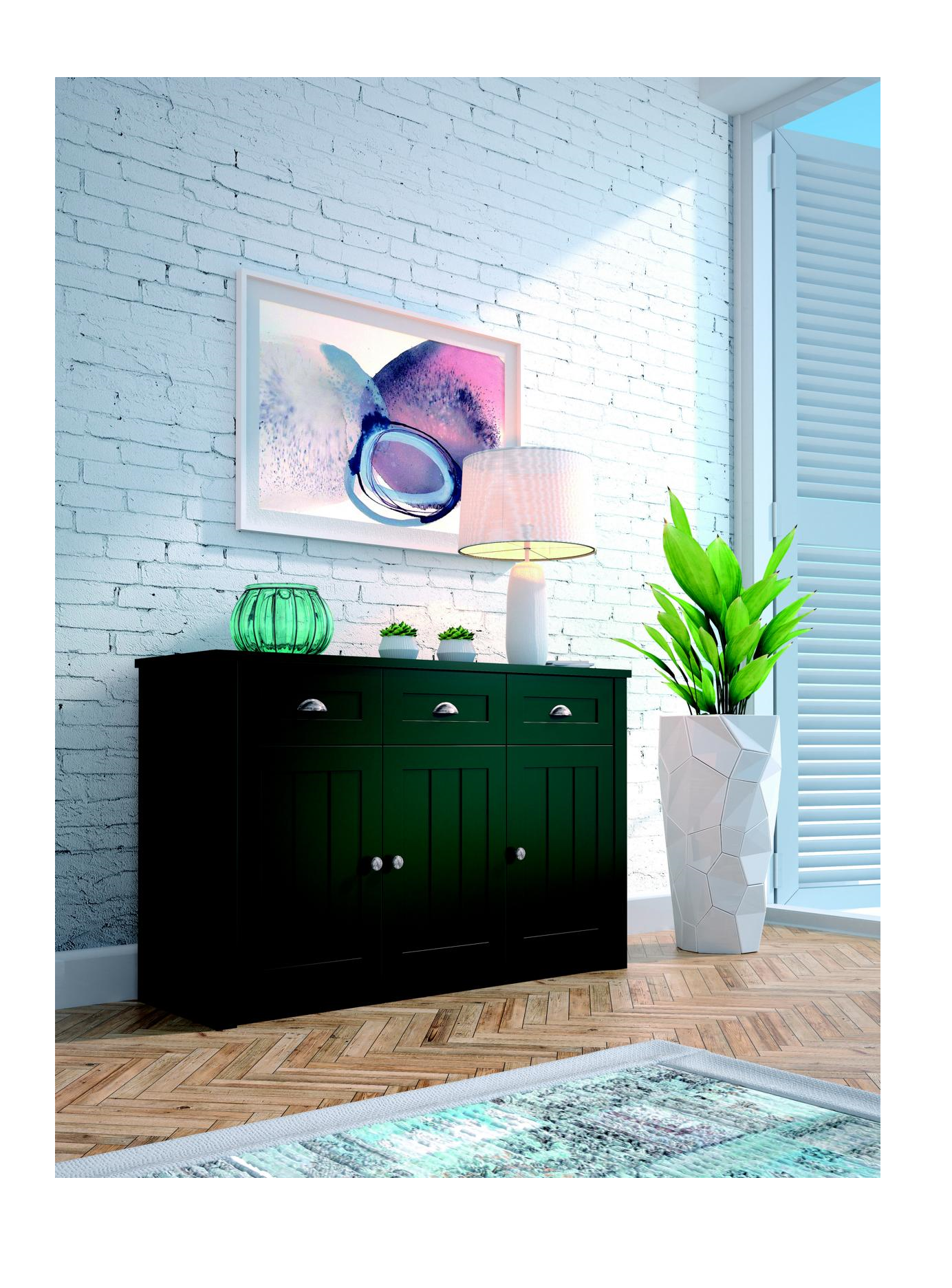 Landhaus Grün Kommoden aus Holz Sideboard Anrichte Hochschrank Kommode Anrichte