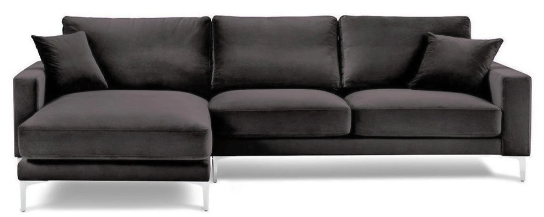 Sofas Italienische Möbel Schwarz Ecksofa Wohnzimmer Design Couchen Polster Sofa