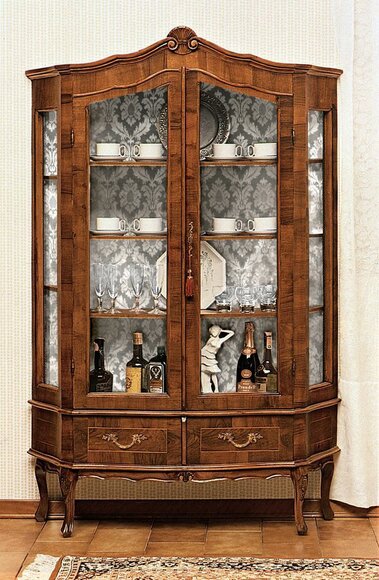 Anrichte Regal Schrank Glas Schränke Vitrinen Italienische Möbel Glasschrank