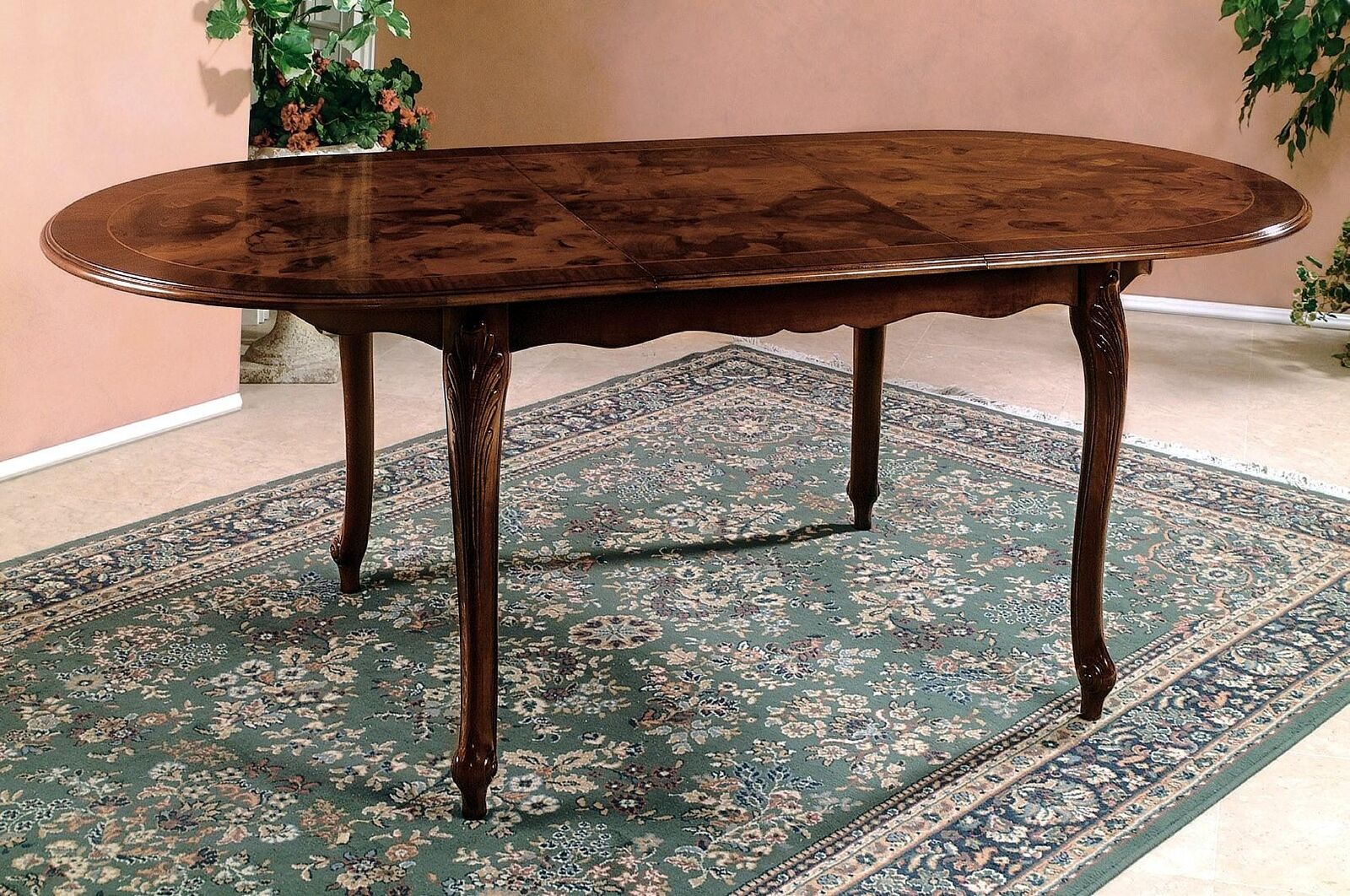 Esstisch Ovaler Holz Tisch Möbel Tische Einrichtung Massivholz Italien Rund
