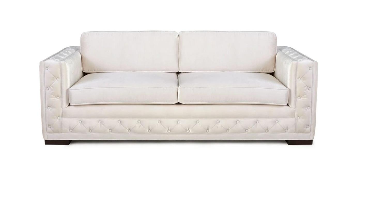 Weiß Chesterfield Modern Design Couchen Textil Sofa Neu Kreative Möbel 3 Sitzer