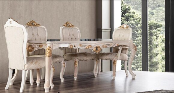 Tisch Esszimmertisch Esstisch Esszimmer Holz Tische Luxus Barock Ess Möbel Neu