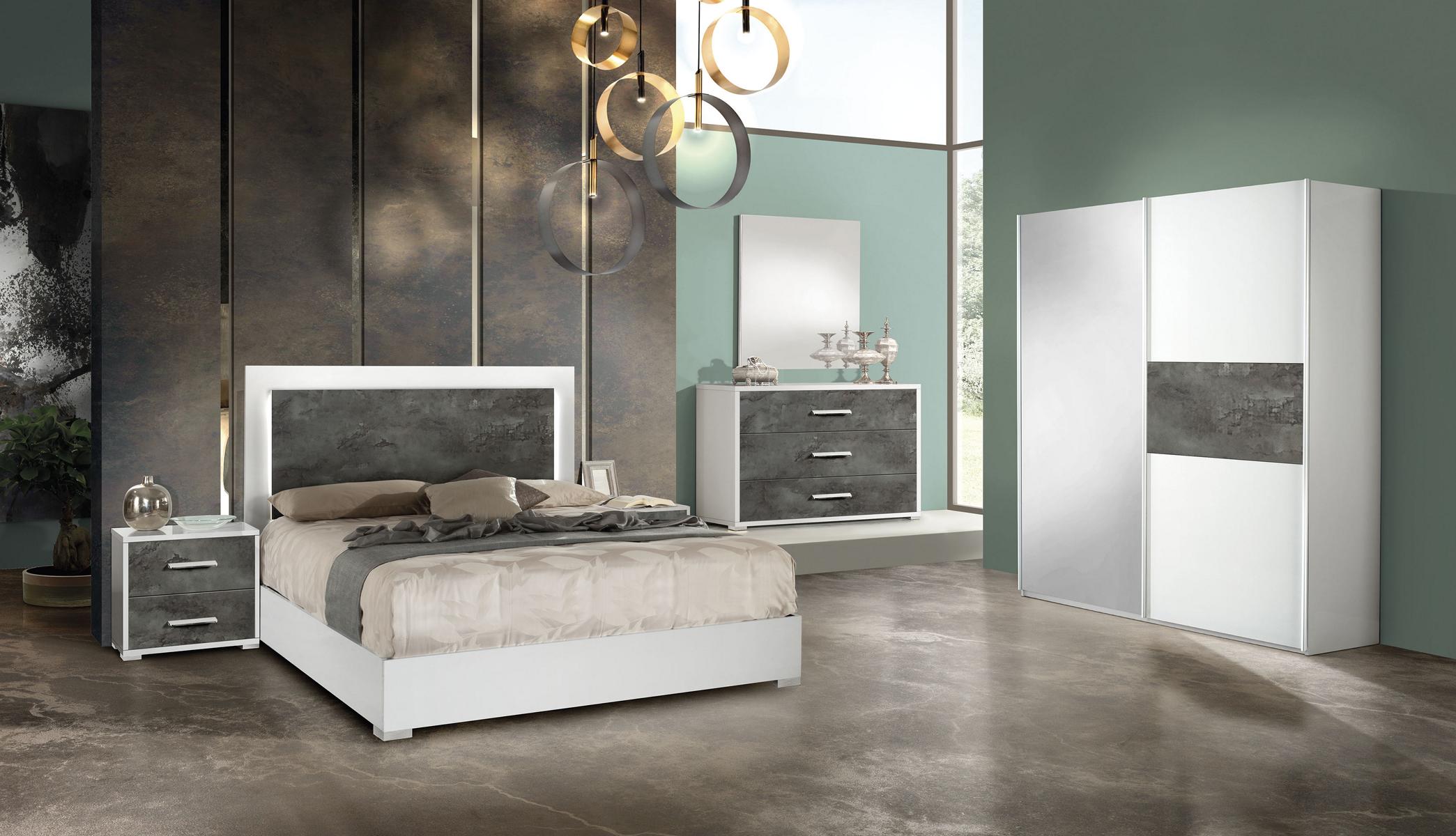 Schlafzimmer Bett Nachttisch Kommode Spiegel Doppel Neue Möbel Set 6-teilig.