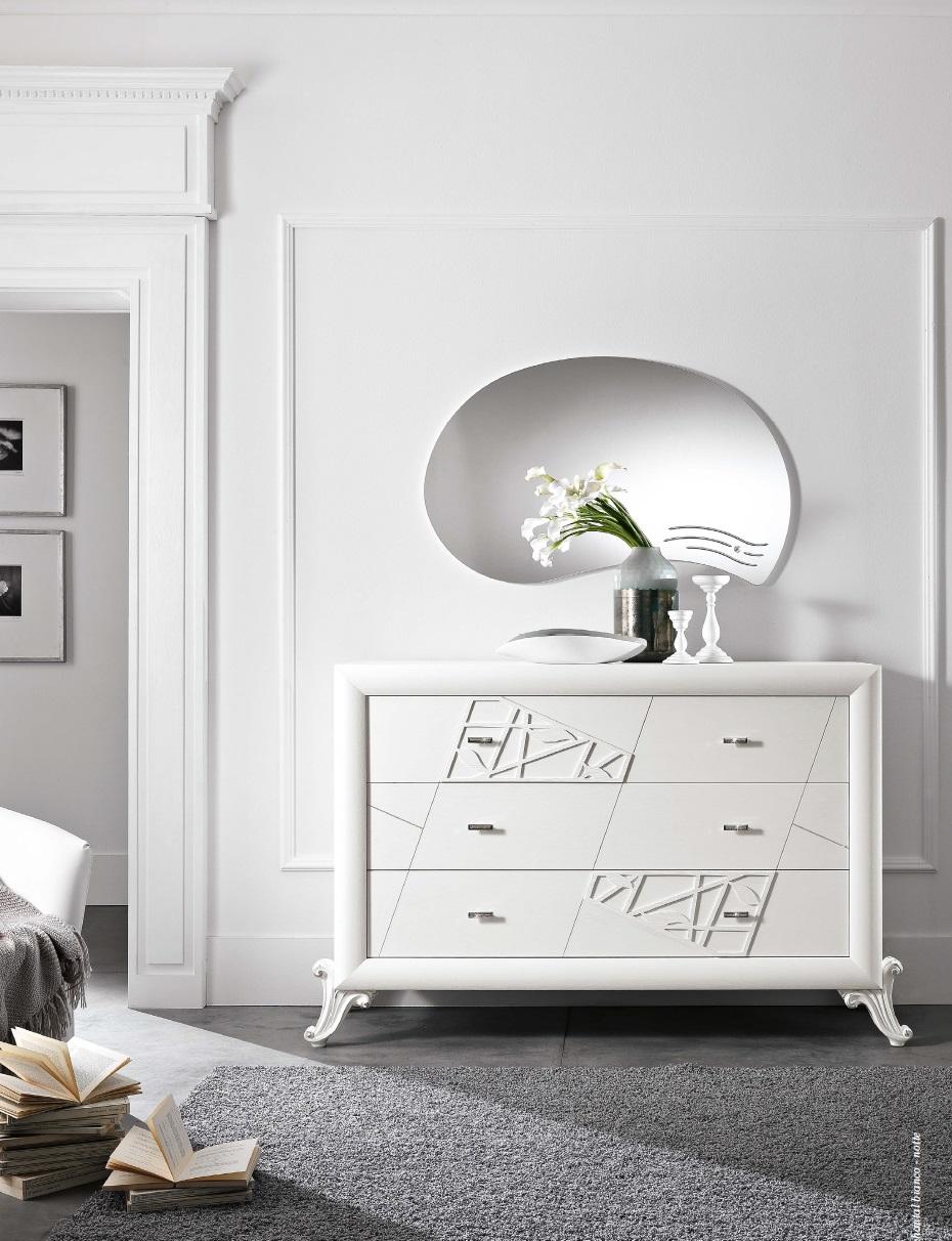 schlafzimmer spiegel luxus wandspiegel italienische möbel 104x89 oval  abstrakt
