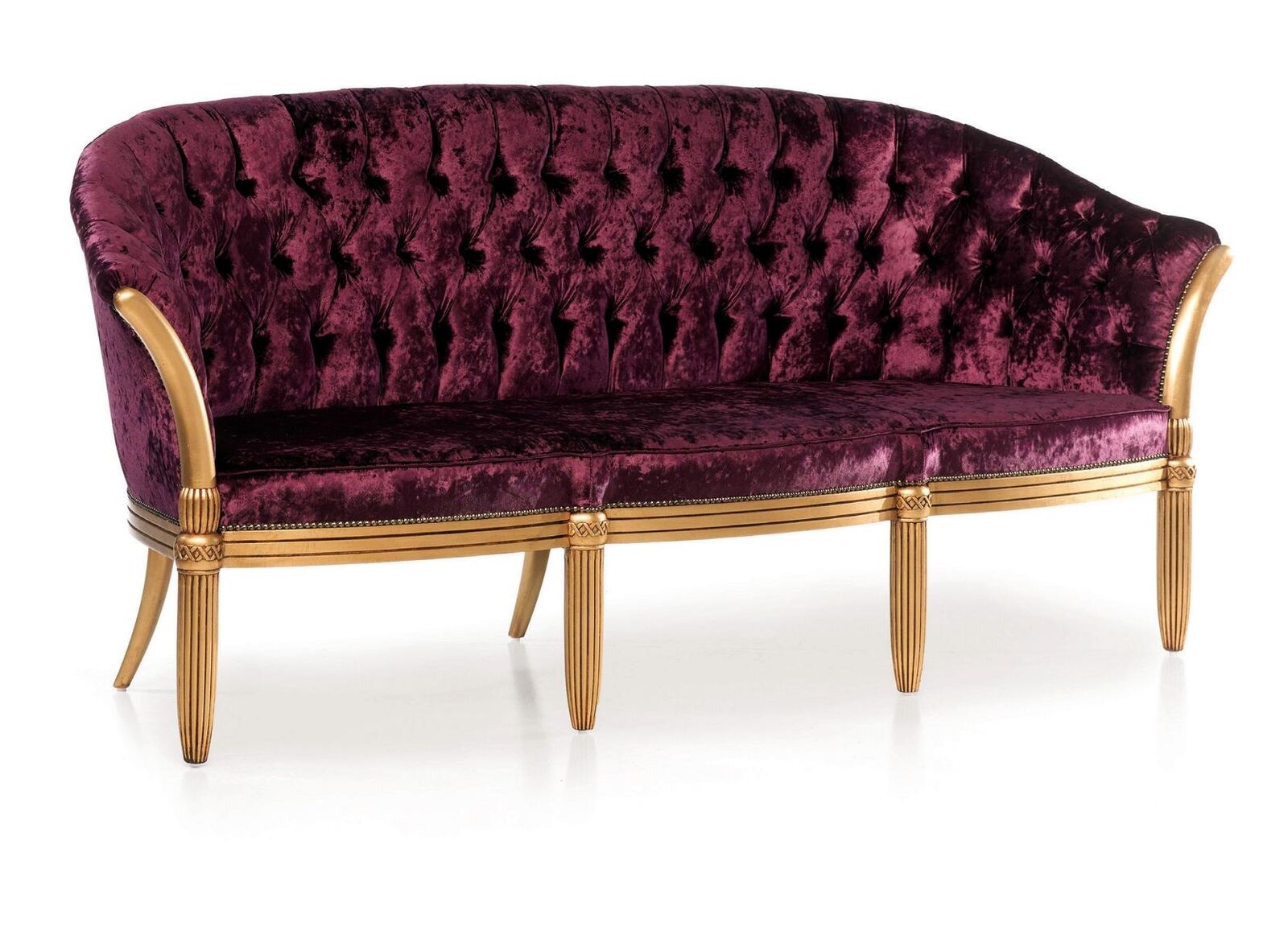 Sofa Dreisitzer Couch Klassische Polster 3 Sitzer Leder Couchen Samtsofa