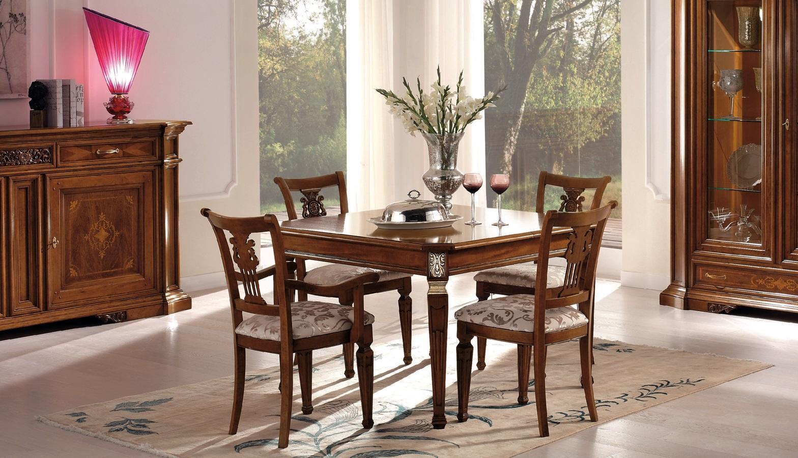 Luxus Esstisch Ausziehbarer Holz Tisch Tische Modern Esszimmer Design Italien