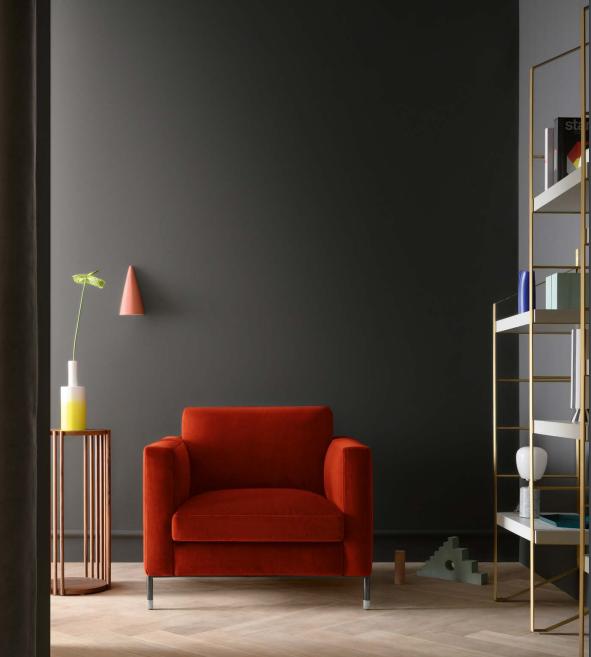 Design Lounge Club Relax Sessel Stuhl Polster Fernseh Textil Rot Luxus Stoff Neu