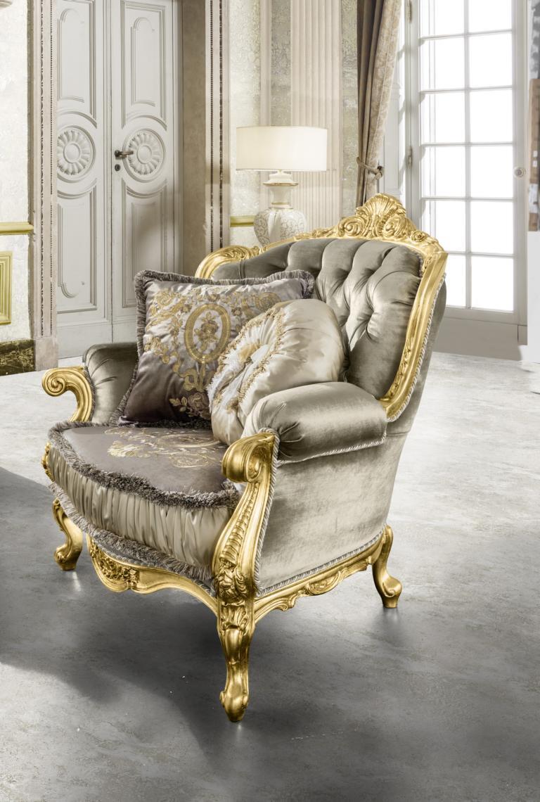 Klassische Sessel Chesterfield Dreisitzer luxus italienische Möbel