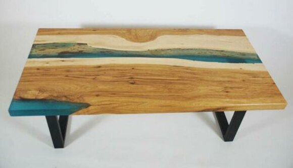 Couchtisch River Tisch Epoxidharz Massiv Tische 120x70 Flusstisch Echtes Holz