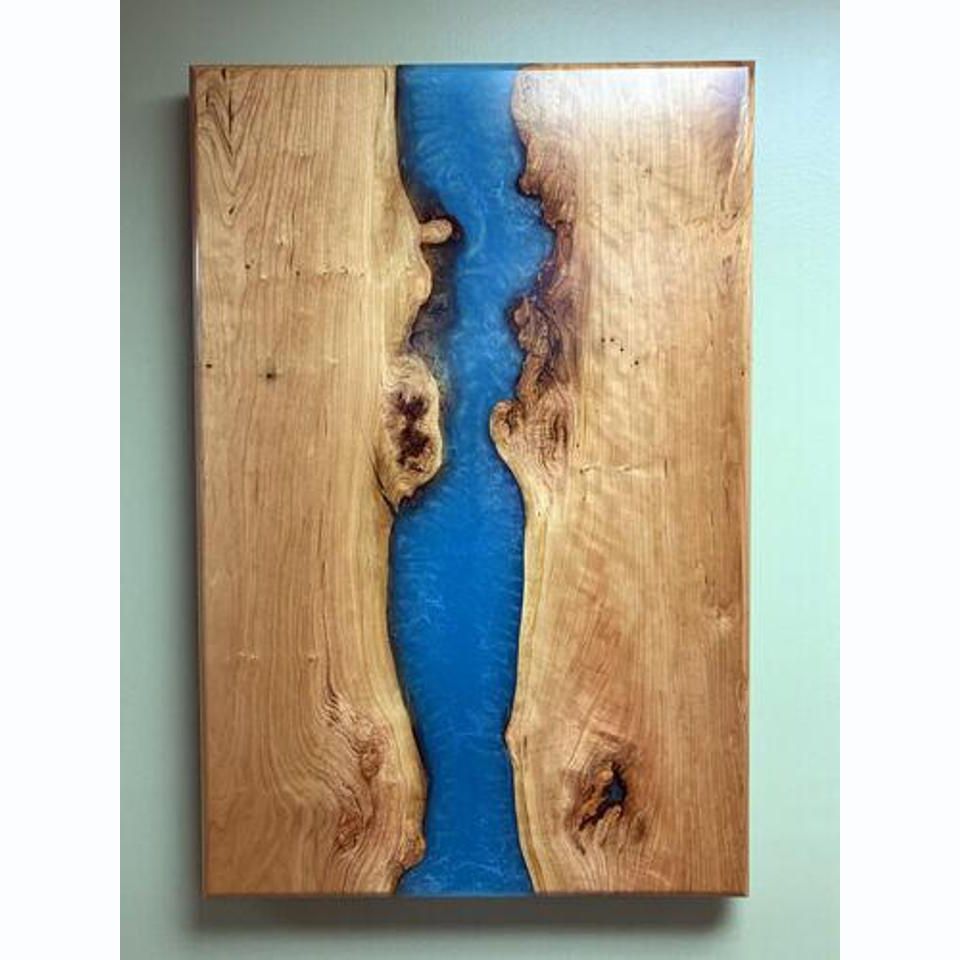 epoxid harz esstisch echtes massive holz möbel wasserfall epoxy tisch 200x90 Neu