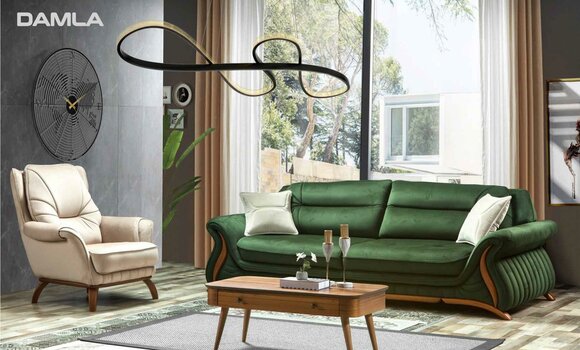 Luxus Klassische Textil Couchen Design Sofa 3+1 Sitz Sessel Couch Polster Sofas