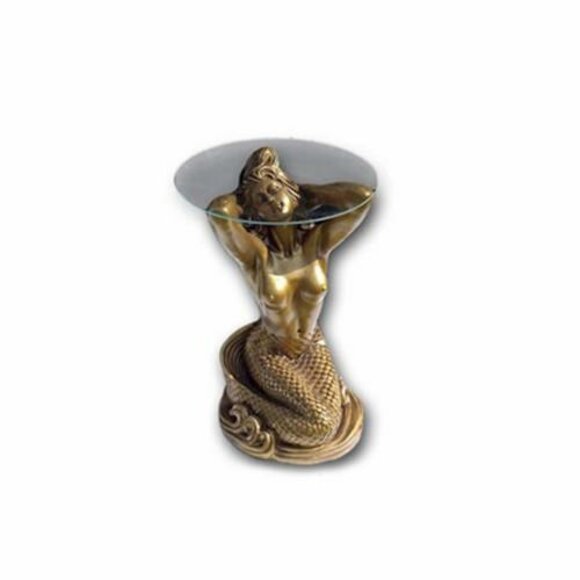 Couchtisch Beistell Tisch Figur Statue Skulptur FIguren Statuen Meerjungfrau