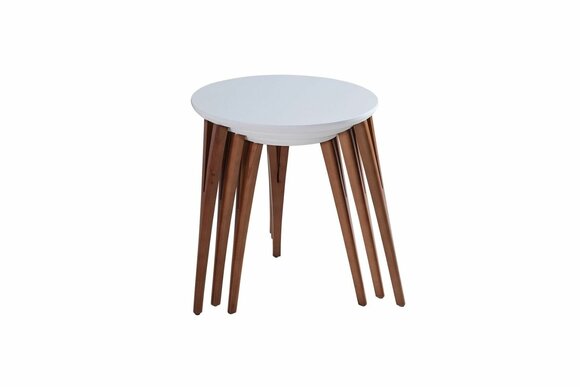 Beistelltische Blumenständer Holztische Set Tisch Couchtisch Beistelltisch 3tlg.