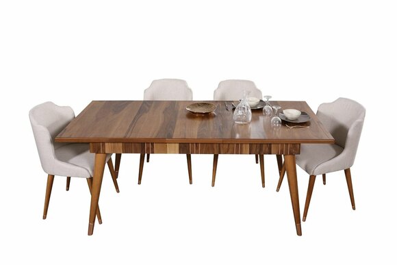 Esszimmer Set Ess Gruppe Holz Tisch Tische 5tlg Komplett Set Esstisch 4x Stühle