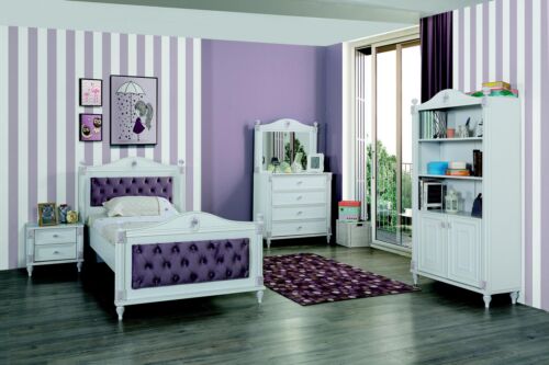 Design Jugendzimmer Set Bett Nachttische Kommode Komplett Neu 4tlg.