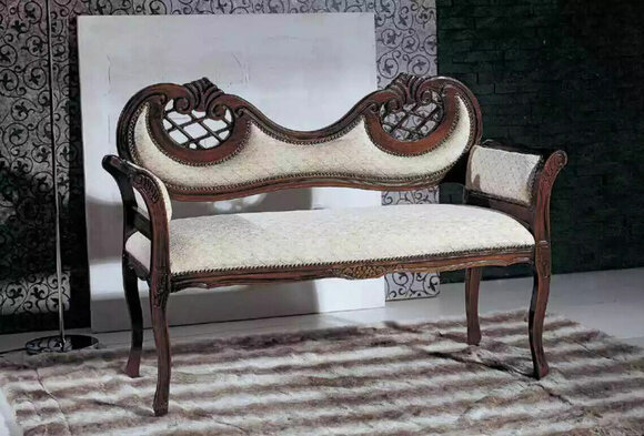 Wohnzimmer Luxus Bank Polster Stoff Textil Sitzmöbel Polsterbank