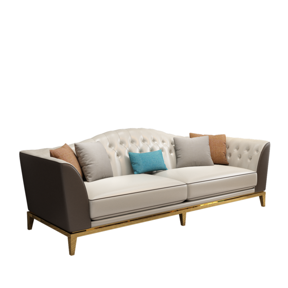 Leder Sofa Couch Polster Sitz Chesterfield Garnitur 3+1 Sitzer Couchen